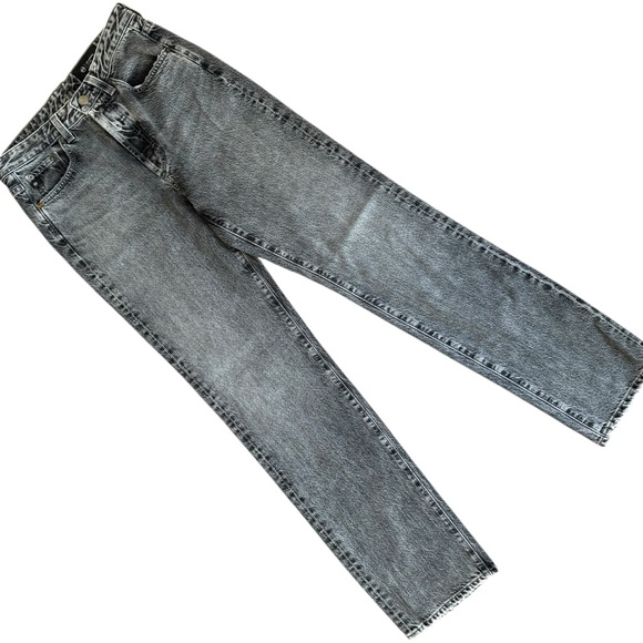 AG Mari High-Rise Slim Straight Jeans 26 Distortion Black Y2K Grunge 90s Denim - Picture 2 of 10